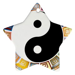 Yin Yang Eastern Asian Philosophy Ornament (star) by Nexatart