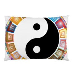 Yin Yang Eastern Asian Philosophy Pillow Case by Nexatart