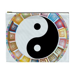 Yin Yang Eastern Asian Philosophy Cosmetic Bag (xl) by Nexatart