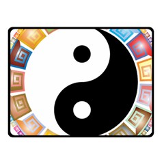 Yin Yang Eastern Asian Philosophy Fleece Blanket (small) by Nexatart