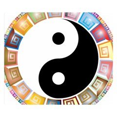 Yin Yang Eastern Asian Philosophy Double Sided Flano Blanket (small)  by Nexatart