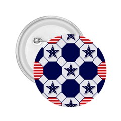 Patriotic Symbolic Red White Blue 2 25  Buttons