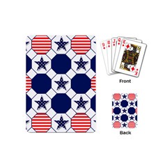 Patriotic Symbolic Red White Blue Playing Cards (mini)  by Nexatart