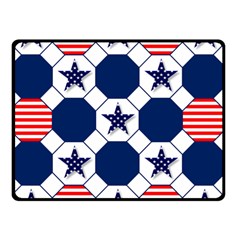 Patriotic Symbolic Red White Blue Double Sided Fleece Blanket (small)  by Nexatart