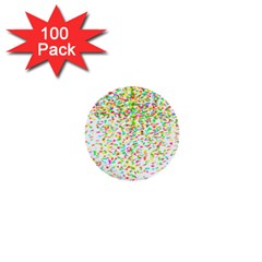 Confetti Celebration Party Colorful 1  Mini Buttons (100 Pack)  by Nexatart
