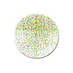 Confetti Celebration Party Colorful Magnet 3  (round)