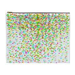 Confetti Celebration Party Colorful Cosmetic Bag (xl) by Nexatart