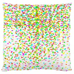 Confetti Celebration Party Colorful Large Cushion Case (one Side) by Nexatart