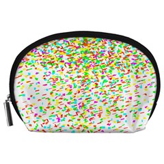 Confetti Celebration Party Colorful Accessory Pouches (large)  by Nexatart