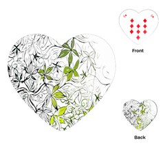 Floral Pattern Background Playing Cards (heart)  by Nexatart