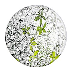 Floral Pattern Background Ornament (round Filigree)