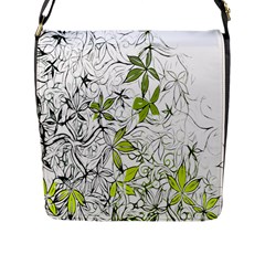 Floral Pattern Background Flap Messenger Bag (l)  by Nexatart