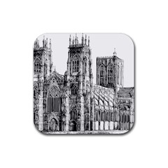 York Cathedral Vector Clipart Rubber Coaster (square)  by Nexatart