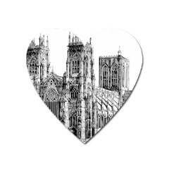 York Cathedral Vector Clipart Heart Magnet