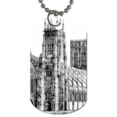 York Cathedral Vector Clipart Dog Tag (two Sides) by Nexatart