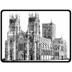 York Cathedral Vector Clipart Fleece Blanket (large)  by Nexatart