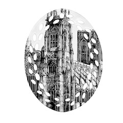 York Cathedral Vector Clipart Ornament (oval Filigree)