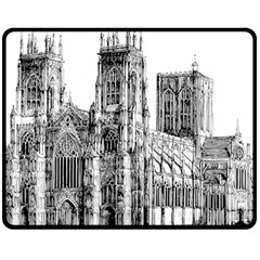 York Cathedral Vector Clipart Double Sided Fleece Blanket (medium)  by Nexatart