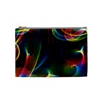 Abstract Rainbow Twirls Cosmetic Bag (Medium)  Front