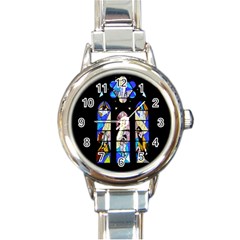 Art Church Window Round Italian Charm Watch