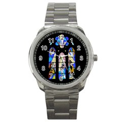 Art Church Window Sport Metal Watch