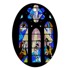 Art Church Window Oval Ornament (Two Sides)