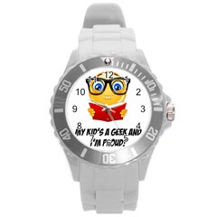 Geek Kid Round Plastic Sport Watch (l) by athenastemple