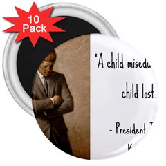 A Child Is Miseducated    3  Magnets (10 Pack)  by athenastemple