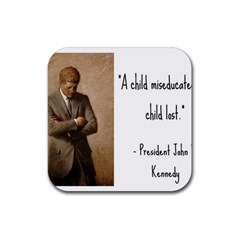 A Child Is Miseducated    Rubber Coaster (square)  by athenastemple