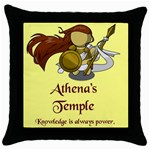 Athena s Temple Throw Pillow Case (Black) Front