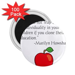 Fruit Of Education 2 25  Magnets (100 Pack)  by athenastemple