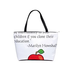 Fruit Of Education Shoulder Handbags by athenastemple