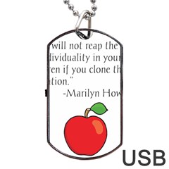 Fruit Of Education Dog Tag Usb Flash (two Sides) by athenastemple