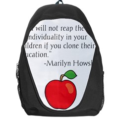 Fruit Of Education Backpack Bag by athenastemple