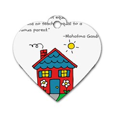 No School Greater    Dog Tag Heart (two Sides)