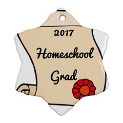 2017 Homeschool Grad! Snowflake Ornament (two Sides) by athenastemple