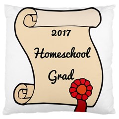 2017 Homeschool Grad! Large Flano Cushion Case (one Side)