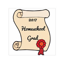 2017 Homeschool Grad! Small Satin Scarf (square)