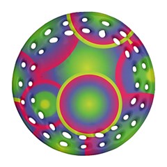 Background Colourful Circles Ornament (round Filigree)