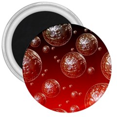 Background Red Blow Balls Deco 3  Magnets by Nexatart