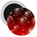 Background Red Blow Balls Deco 3  Magnets Front