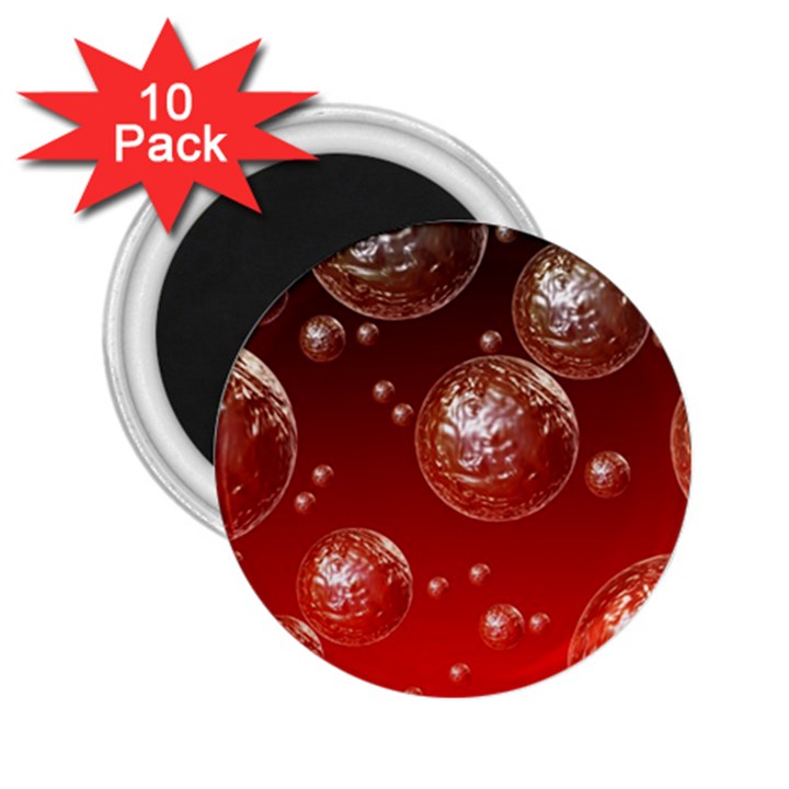 Background Red Blow Balls Deco 2.25  Magnets (10 pack) 