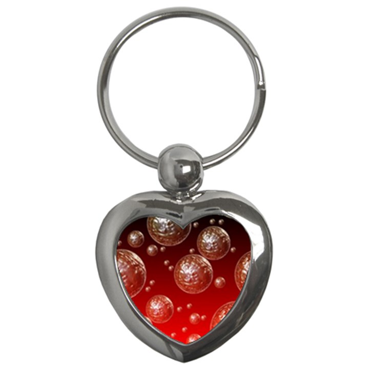 Background Red Blow Balls Deco Key Chains (Heart) 