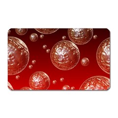 Background Red Blow Balls Deco Magnet (rectangular) by Nexatart