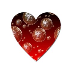 Background Red Blow Balls Deco Heart Magnet by Nexatart