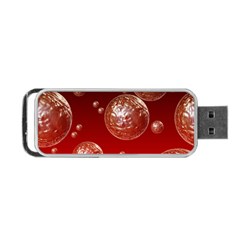 Background Red Blow Balls Deco Portable Usb Flash (one Side) by Nexatart