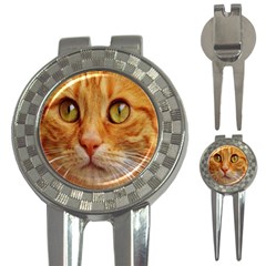 Cat Red Cute Mackerel Tiger Sweet 3-in-1 Golf Divots