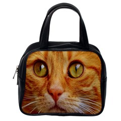 Cat Red Cute Mackerel Tiger Sweet Classic Handbags (one Side) by Nexatart