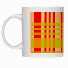 Check Pattern White Mugs