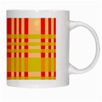 Check Pattern White Mugs Right